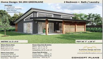 2 bedroom Granny Flat House Plan